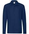 SS37M 63310 Premium Long Sleeve Polo Navy colour image